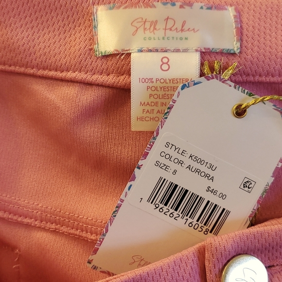 🚩SOLD🚩Stella Parker Collection Women's 8 Super Cute Pink Polyester Shorts - Picture 4 of 4